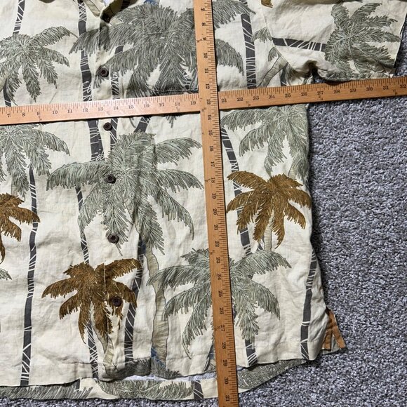 TOMMY BAHAMA Mens XL 100% Linen Short Sleeve Button Down Shirt - Picture 6 of 7
